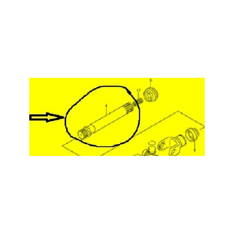 AXE CARDAN LTZ 250 2005 ORIGINE