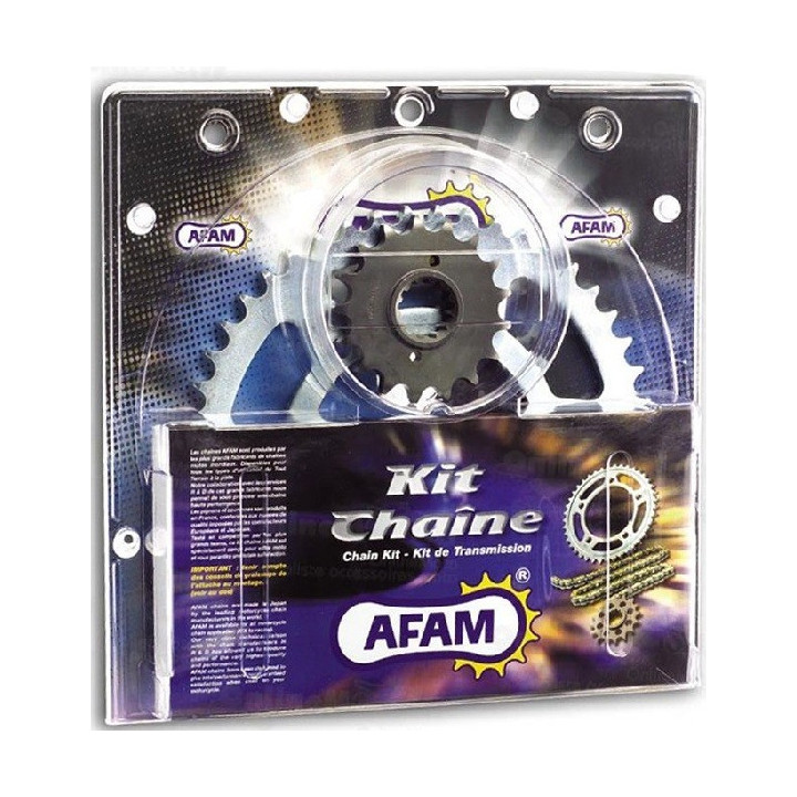 KIT CHAINE RENFORCE AFAM POLARIS 500 SCRAMBLER 00/11 CHAINE 520 ACIER TYPE XSR