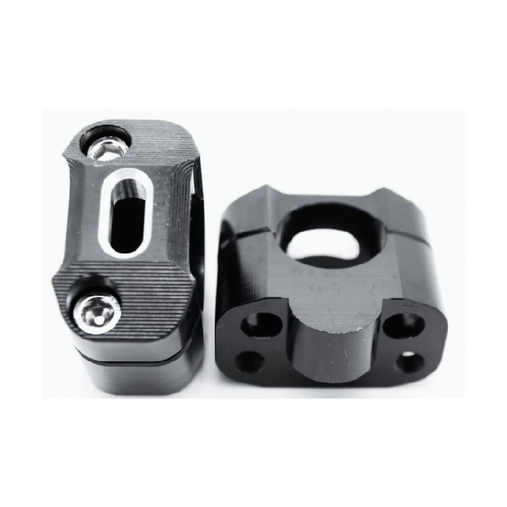 PONTETS REHAUSSE NOIR ADAPTATEURS POUR GUIDON 28.6MM  (ADAPTATION SUR BASE DE MONTAGE  22MM)