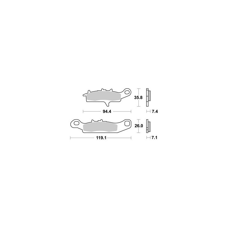 PLAQUETTES DE FREIN AVANT KFX 450 AP RACING 07/14 LMP401OR