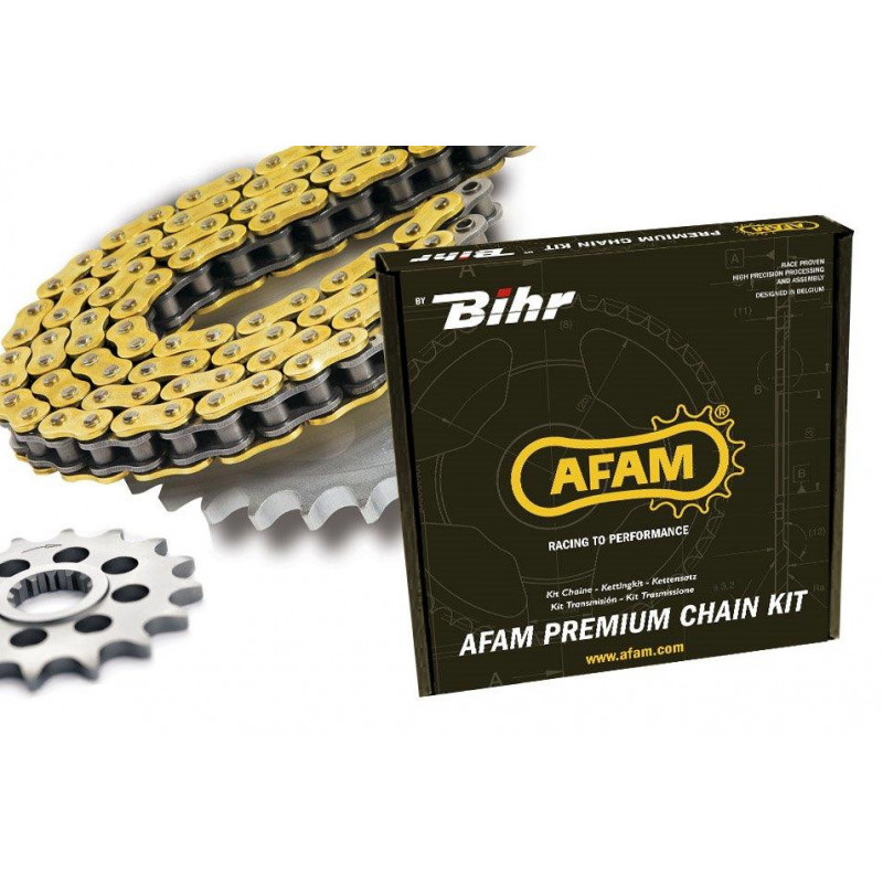 Kit chaine AFAM 520 type XLR2 couronne Standard - SUZUKI LT80