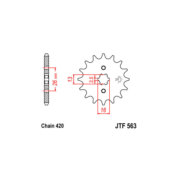 PIGNON ACIER JT Sprockets - 11 DENTS - PAS 420 - SUZUKI LT50