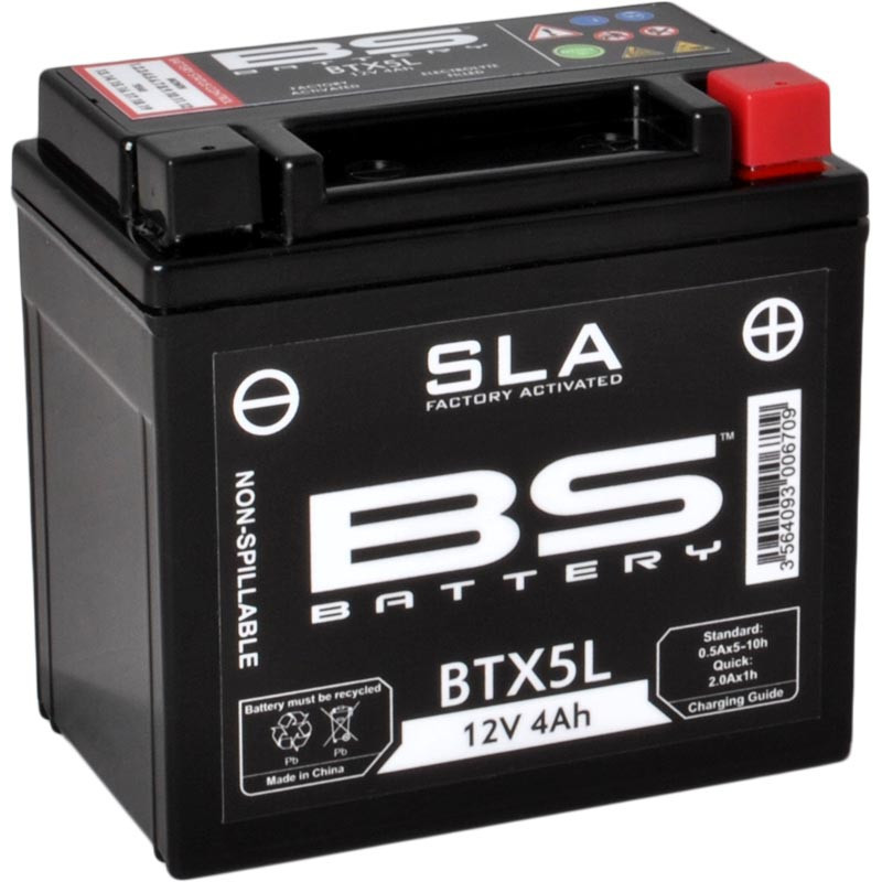 Batterie - BS BTX5L - sans entretien - YAMAHA Raptor 90 