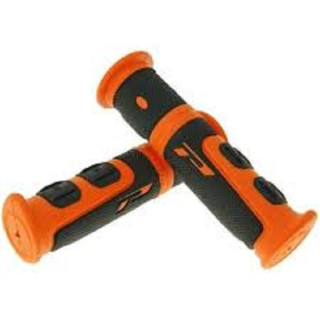 POIGNEES  PROGRIP 964 EVO POUR QUAD AVEC GACHETTE 2X22mm ORANGE