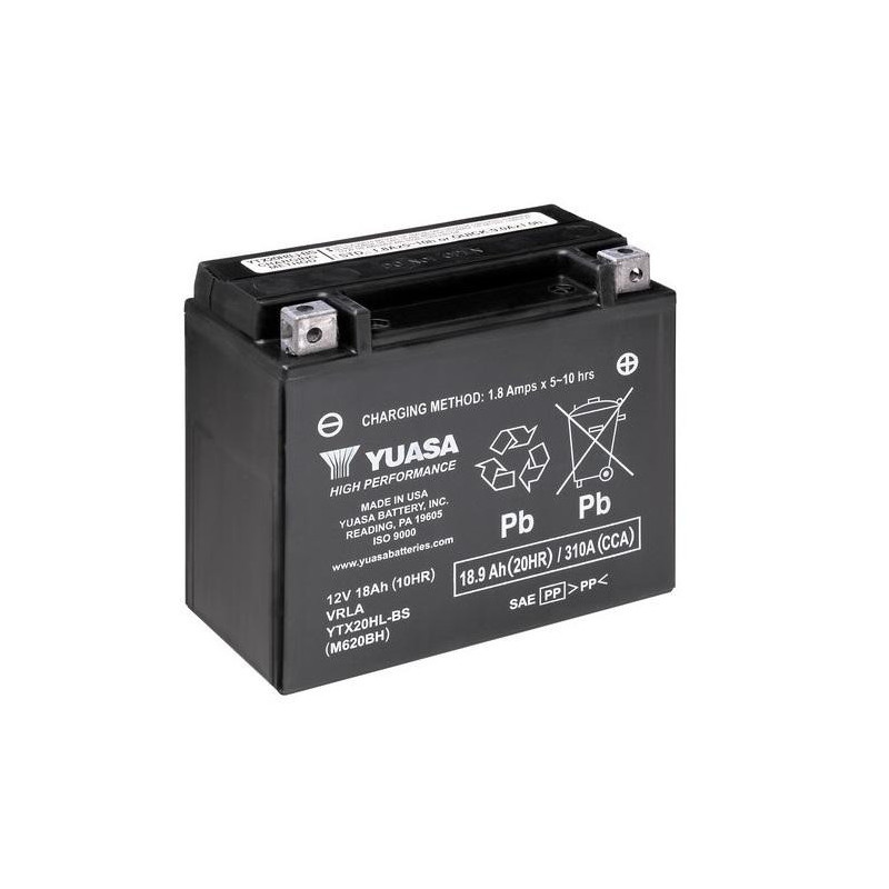 Batterie YUASA YTX20HL-BS sans entretien livrée avec pack acide 800 RZR