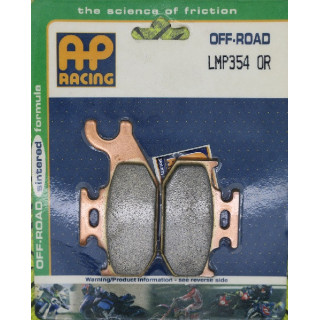 PLAQUETTES DE FREIN ARRIERE YFM BIG BEAR 400 4X2 AP RACING 00/08 LMP354OR