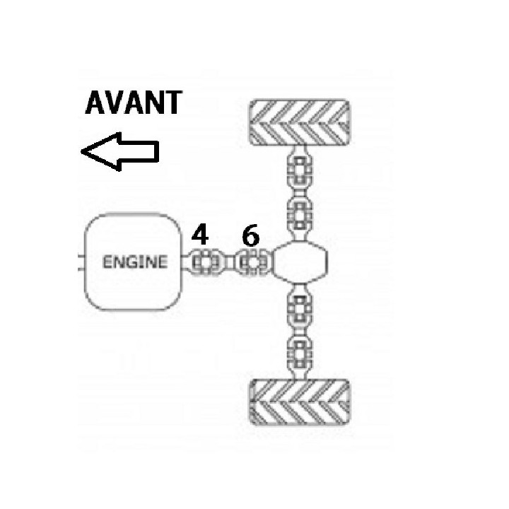 Croisillon de cardan TRANSMISSION ARRIERE CAN AM RENEGADE-OUTLANDER 500-650-800