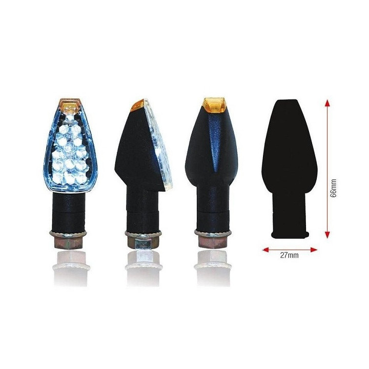 CLIGNOTANTS LEDS DESIGN COURT NOIR
