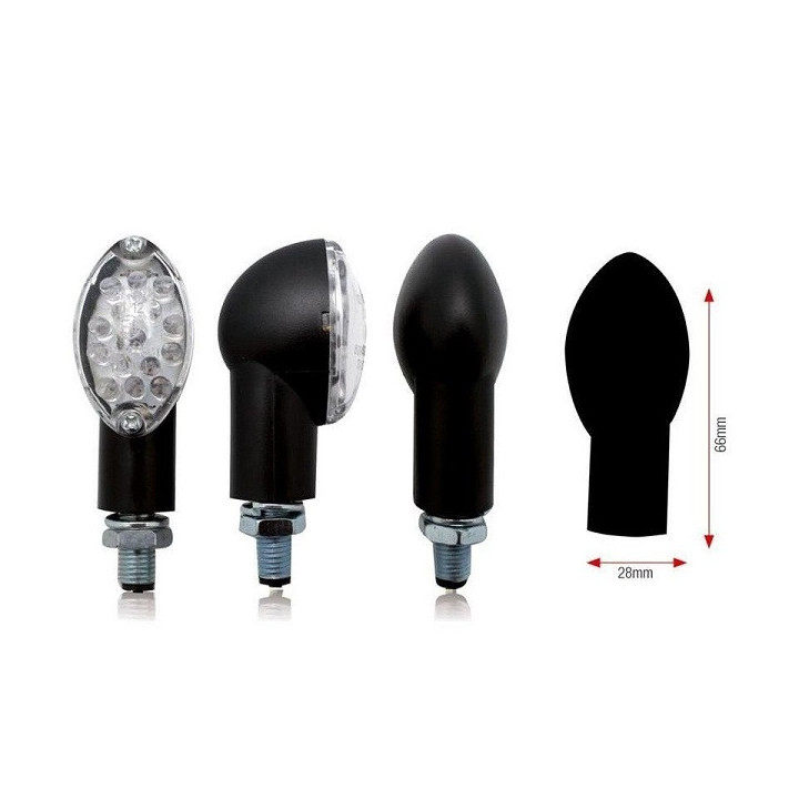 CLIGNOTANTS LOSANGE LEDS NOIR