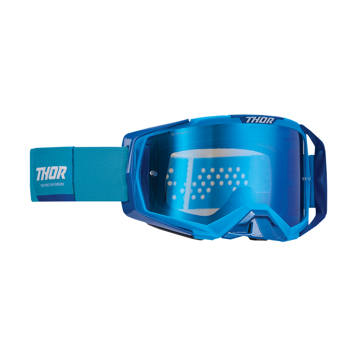 Masque lunettes THOR Activate bleu blanc adulte 2022 | MX-Quad