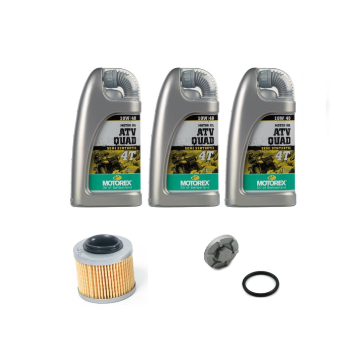 Kit vidange complet YAMAHA 350 Raptor Warrior 10w40 Semi-synthèse MOTOREX