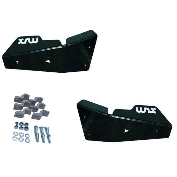 Protections triangles avant 6mm noir pour Yamaha 250 Raptor | MX-Quad