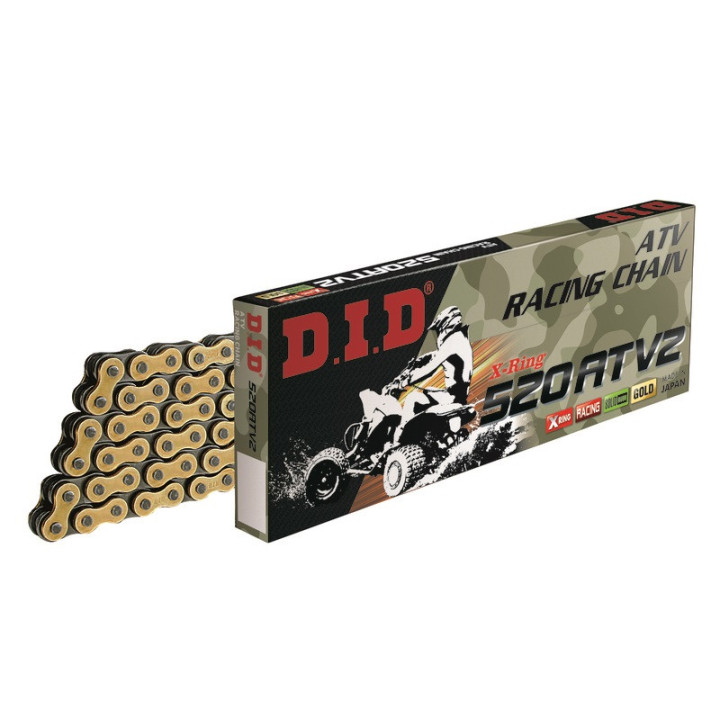 CHAINE DID 520 ATV2 RENFORCE X-RING 94 MAILLONS KYMCO 250 300 KXR MAXXER KFX 450 R