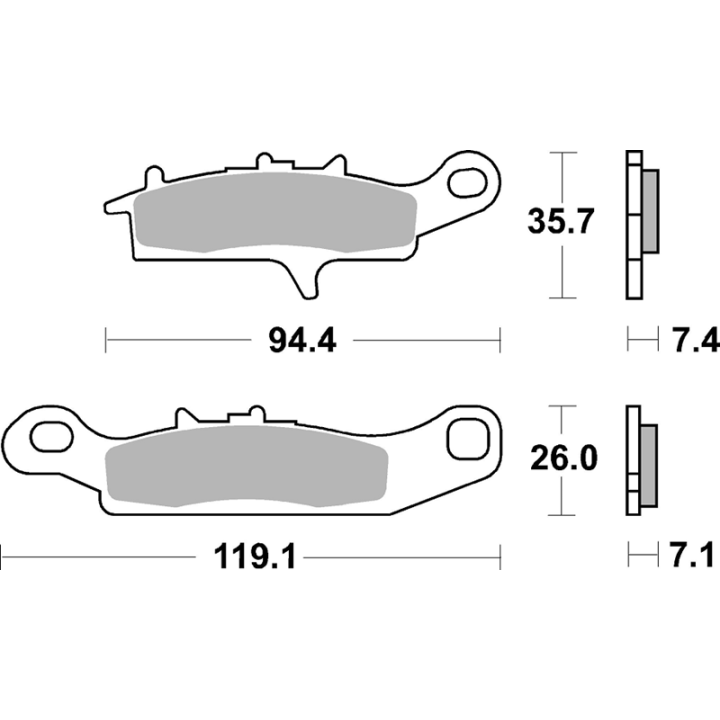 PLAQUETTES DE FREIN SBS RACING KFX 450 AVANT GAUCHE SI801
