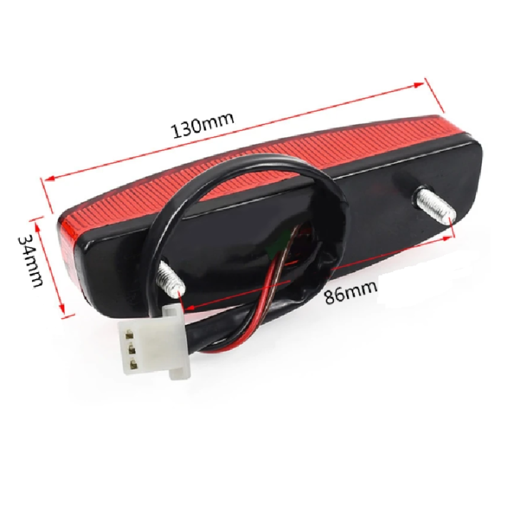 Feu arrière LED rouge 13 cm | MX-Quad