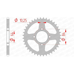 COURONNE PBR ACIER 39 DENTS...