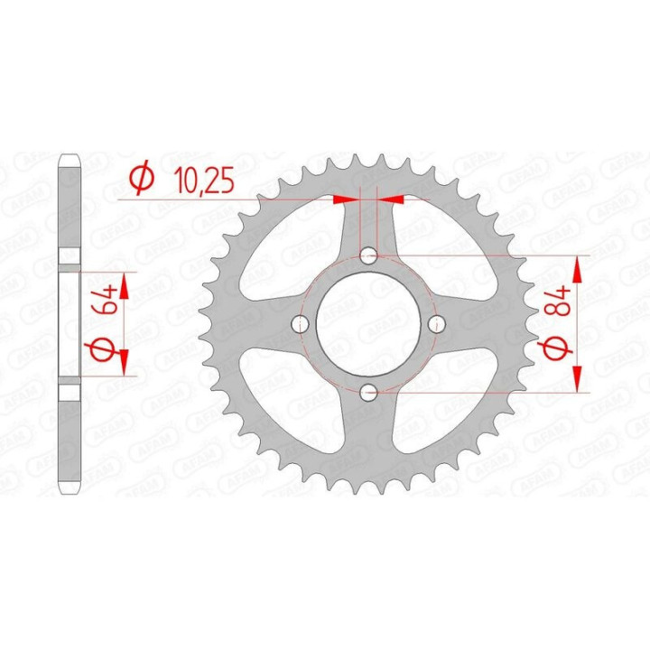 Couronne acier 41 dents 400 LTZ KFX 2003-08 | MX-Quad