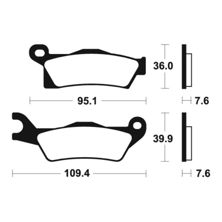 PLAQUETTES DE FREIN CAN AM OUTLANDER 650 ARRIERE MO410 2013/20