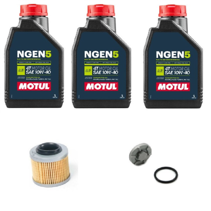 Kit vidange complet YAMAHA 350 Raptor Warrior 10w40 MOTUL NGEN5 4 TEMPS TECHNOSYNTHESE