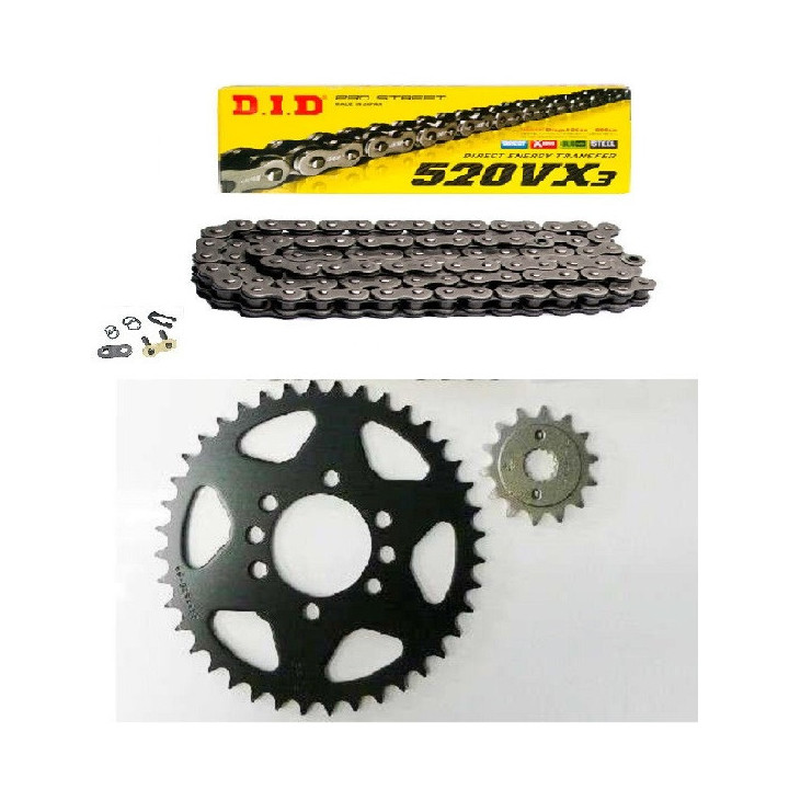 KIT CHAINE JT DID VX3 RENFORCE SUZUKI LTZ 400 CARBURATEUR 2003-2008