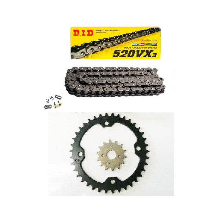 KIT CHAINE JT DID VX3 RENFORCE YAMAHA YFZR 450