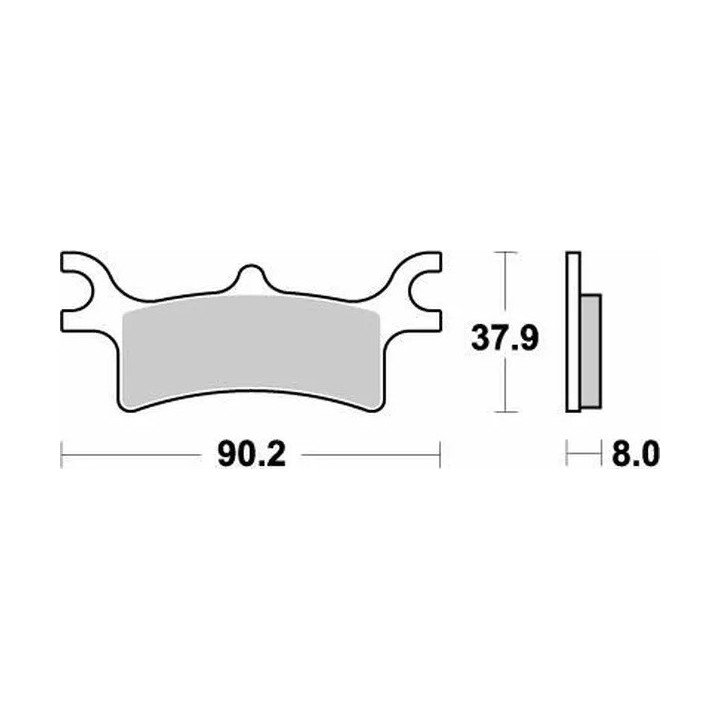 PLAQUETTES DE FREIN ARRIERE MOTO MASTER POLARIS SPORTSMAN 450