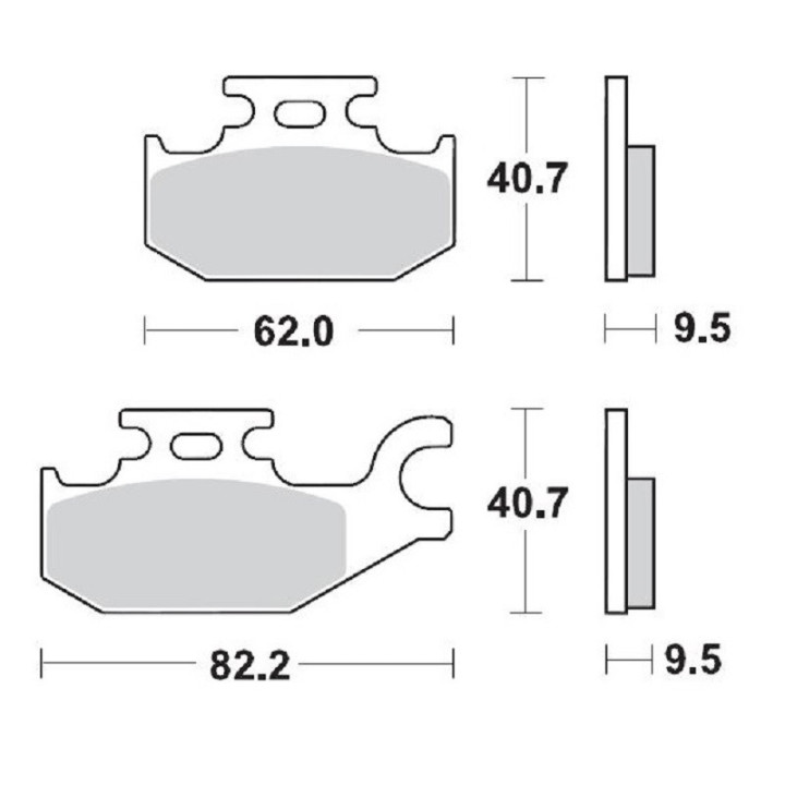 PLAQUETTES DE FREIN MOTO MASTER CAN AM RENEGADE 800 EFI X, STD AVANT GAUCHE 2007-11