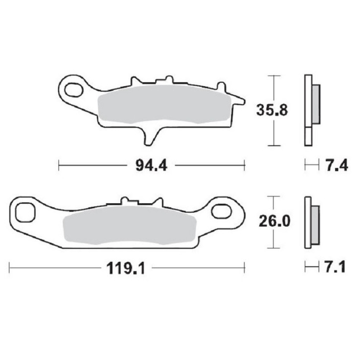 PLAQUETTES DE FREIN MOTO MASTER KFX 700 AVANT DROIT