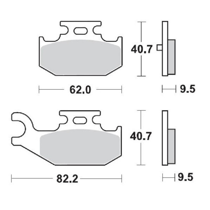 PLAQUETTES DE FREIN MOTO MASTER YAMAHA RHINO 660 ARRIERE