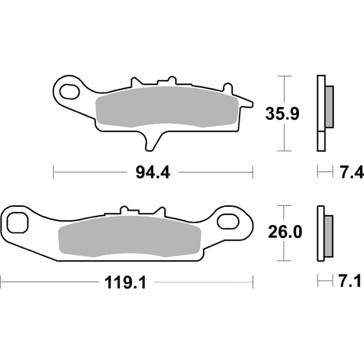PLAQUETTES DE FREIN SBS KFX 700 AVANT DROITE