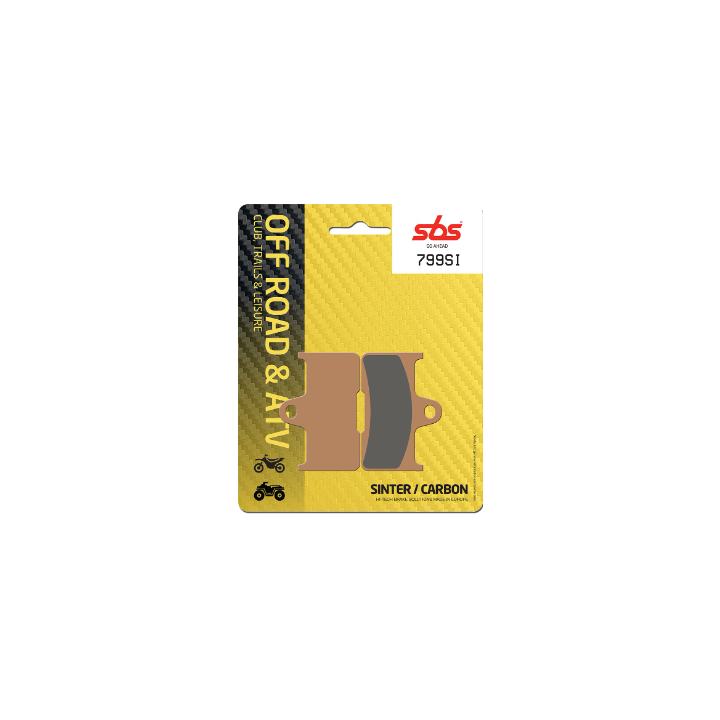 PLAQUETTES DE FREIN SBS YAMAHA GRIZZLY 660 ARRIERE 2002-2008