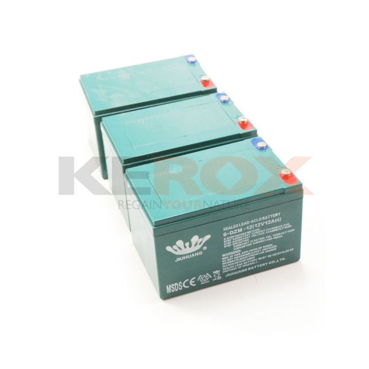 Pack 3 batteries 12V 12Ah pour quad enfant KEROX Apollo | MX-Quad