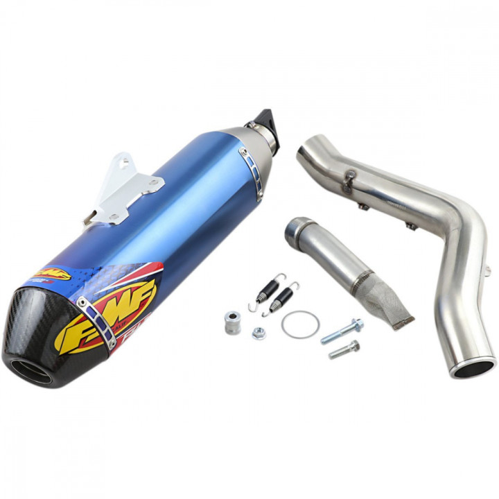 SILENCIEUX FMF FACTORY 4.1 RCT BLEU SORTIE CARBONE YAMAHA YFZR 450
