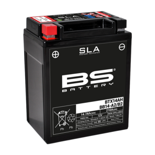 BATTERIE BS 12V SLA BTX14AH YAMAHA GRIZZLY, BRUIN ET WOLVERINE 350