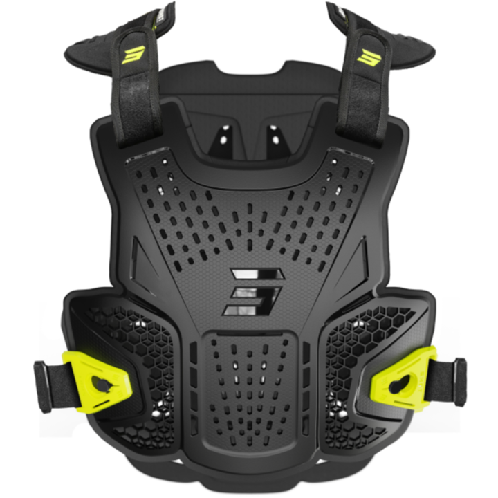 PARE PIERRE CROSS SHOT AIRFLOW EVO BLACK homologuée EN1621-2 et EN1621-3 niveau 1