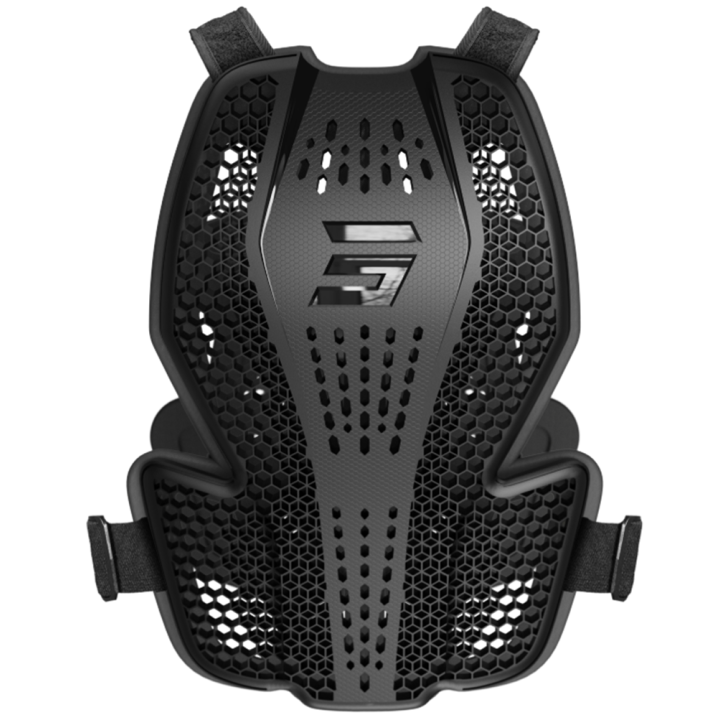 PARE PIERRE CROSS SHOT AIRFLOW EVO BLACK homologuée EN1621-2 et EN1621-3 niveau 1