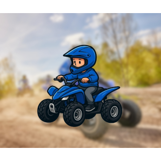 AUTOCOLLANT STICKER QUAD ENFANT GARCON YAMAHA 90 RAPTOR 10X10cm