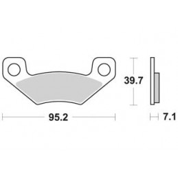 PLAQUETTES DE FREIN ARRIERE DS 450 AP RACING 08/12 LMP508OR