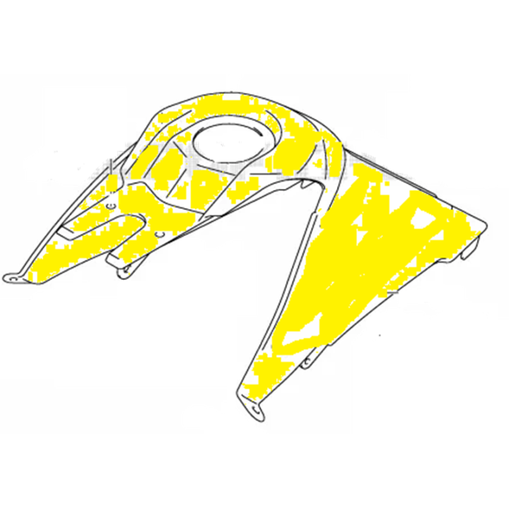 PLASTIQUE COQUE CARENAGE RESERVOIR JAUNE SUZUKI LTR 450 D'ORIGINE