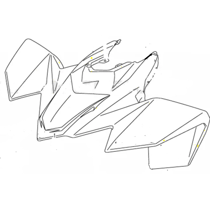 PLASTIQUE COQUE CARENAGE AVANT BLANCHE SUZUKI LTR 450 D'ORIGINE