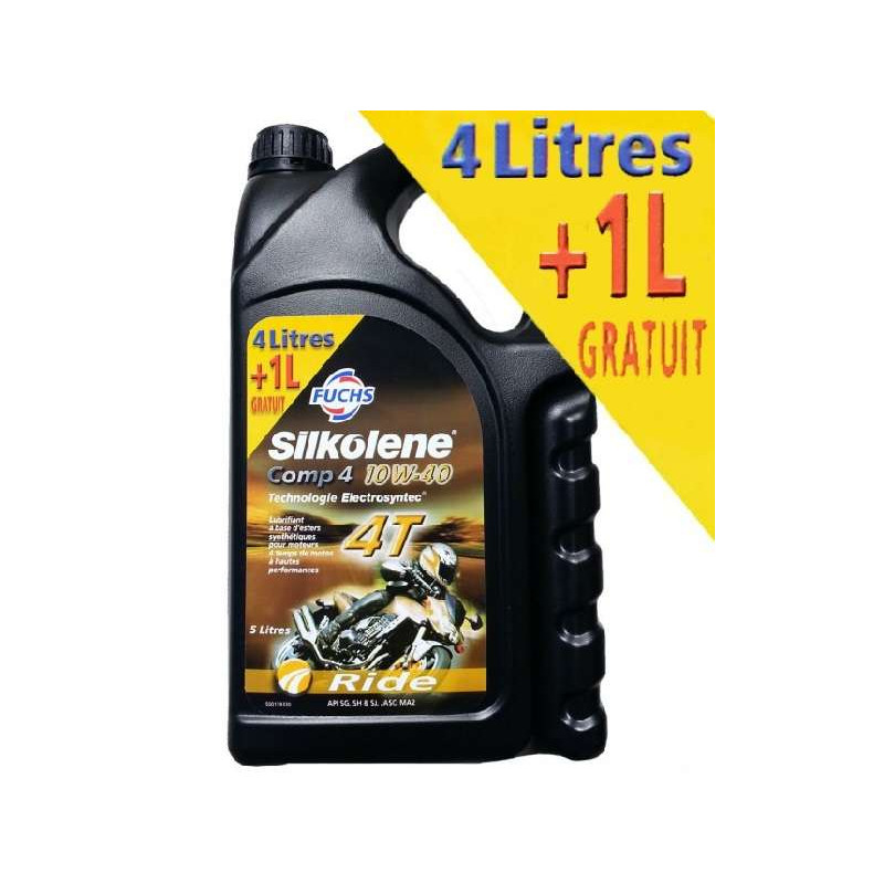 HUILE SILKOLENE COMP 4 10w40 4 litres +1litres GRATUIT