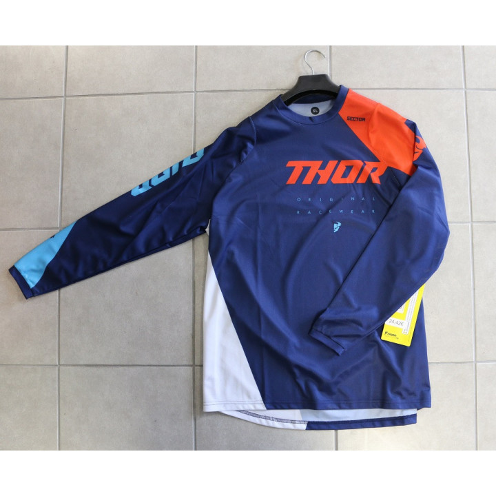 MAILLOT QUAD THOR SECTOR ORIGINAL RACE WEAR BLEU TAILLE XL HOMME