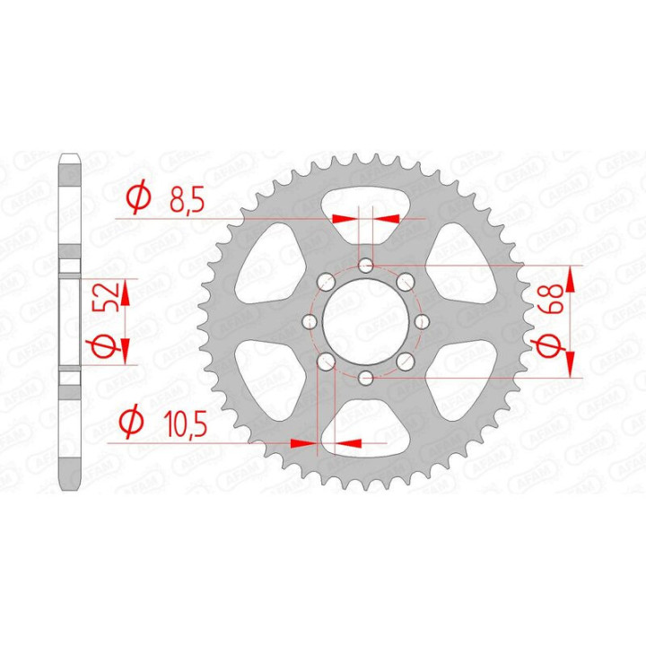 Couronne acier AFAM 420 38 DENTS SUZUKI LT 50