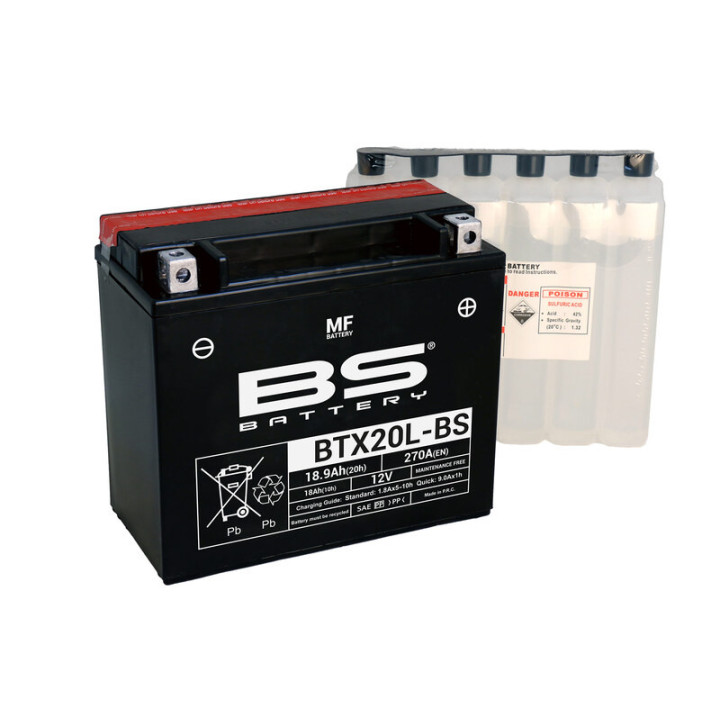 Batterie BS 12V YTX20L-BS pour Grizzly 550 600 700 | MX-Quad