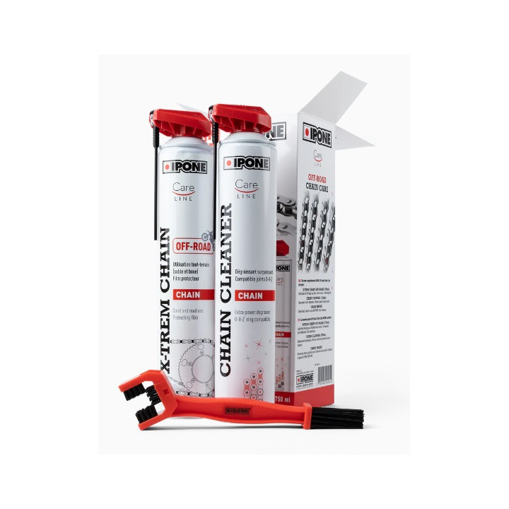 Pack nettoyant et graisse chaîne IPONE Off Road | MX-Quad