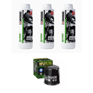 Kit vidange complet YAMAHA KODIAK 400 10w40 Semi-synthèse IPONE R4000 ATV
