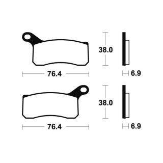 Plaquettes de frein avant KTM 525 XC 2008-2009 | MX-Quad