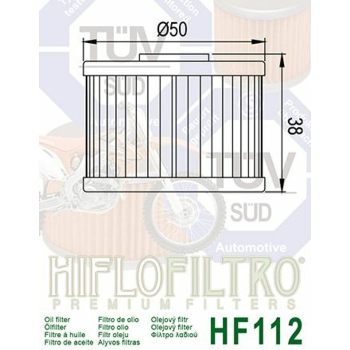Filtre à huile KFX 450 HIFLO FILTRO | MX-Quad