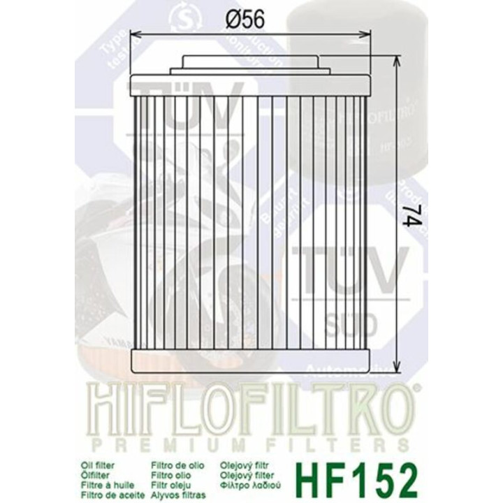 FILTRE A HUILE HIFLO FILTRO CAN AM OUTLANDER 800 2006-15 HF152