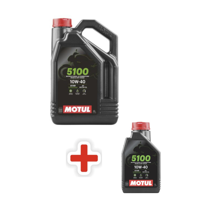 Huile MOTUL 4 TEMPS 5100 10w40 4L +1L | MX-Quad